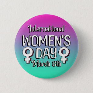 3月8日は国際的女子デーIWD 缶バッジ