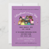 3月8日イベント国際的ウィメンズデイ招待状 招待状 (正面)