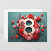 3月8日デザイン ポストカード (正面/裏面)