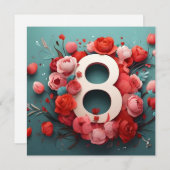 3月8日デザイン 招待状 (正面/裏面)