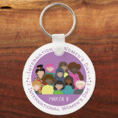 3月8日国際的女子デイキーチェーン キーホルダー (正面)