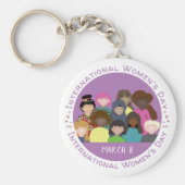 3月8日国際的女子デイキーチェーン キーホルダー (正面)