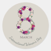 3月8日国際的女子デイボタン ラウンドシール (正面)