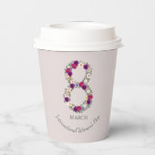 3月8日国際的女子デーお祝い 紙コップ (裏面)