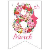 3月8日国際的女子デー バンティングフラッグ (第2の旗)