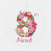 3月8日国際的女子デー メタルオーナメント (正面)