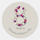3月8日国際的女子デー ラウンドシール (正面)