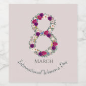 3月8日国際的女子デー ワインラベル (シングルラベル)