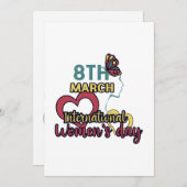 3月8日国際的女子デー 招待状 (正面/裏面)