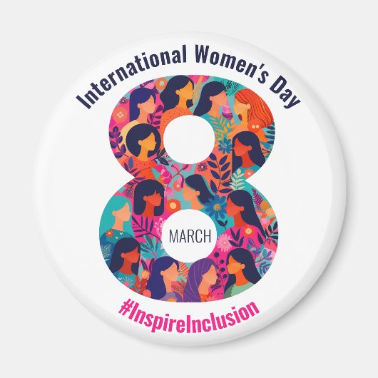 3月8日国際的女子デーIWD マグネット (正面)