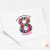 3月8日国際的女子デーIWD ラウンドシール (封筒)