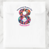 3月8日国際的女子デーIWD ラウンドシール (バッグ)