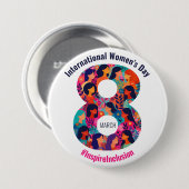 3月8日国際的女子デーIWD 缶バッジ (正面&裏面)