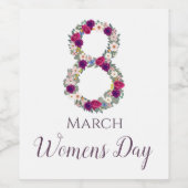 3月8日国際的女性の日 ワインラベル (シングルラベル)