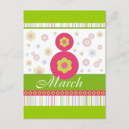 3月8日国際的3月8日 ポストカード