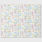 3月8日誕生日ギフト包装紙 ラッピングペーパー (フラット)