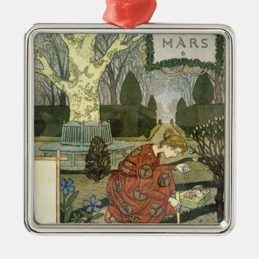 3月 メタルオーナメント (正面)