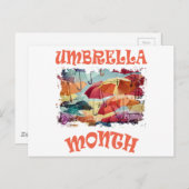 3月 – 傘の月 – 感謝の日 ポストカード (正面/裏面)