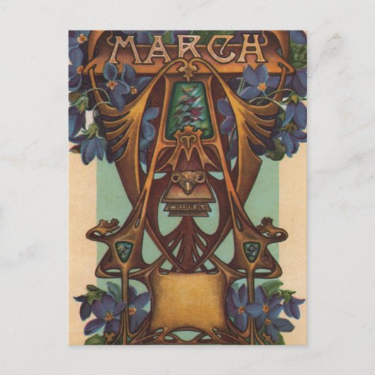 3月 – 牡羊座 ポストカード (正面)