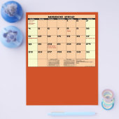 3月。2012カレンダー13ヶ月マルチパーパスフライヤー。 チラシ (シングル)