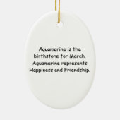 3月Birthstoneの天使のブロンドの女性 セラミックオーナメント (裏面)