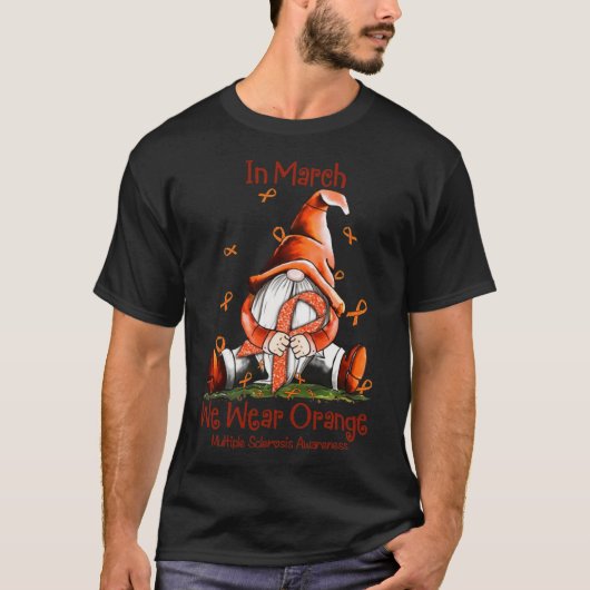 3月We衣服オレンジ格言多発性硬化症Ms 1 Tシャツ (正面)
