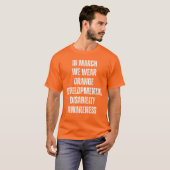 3月We衣服オレンジ – 発達障害 Tシャツ (正面フル)