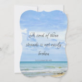 3本のストランドのコードターコイズビーチ (裏面)