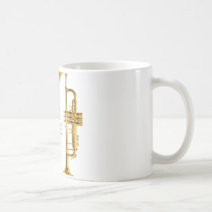 3本のトランペット コーヒーマグカップ