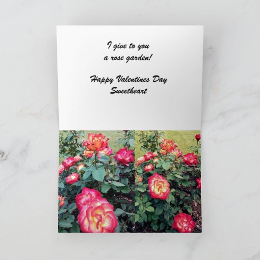 3本のバラは愛してるという意味よ バレンタインカード シーズンカード (内部)