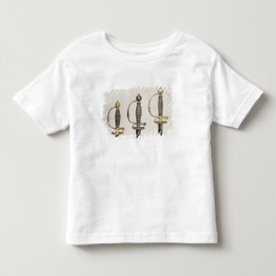 3本のフランスのな剣の柄: 鋼鉄の1つ トドラーTシャツ