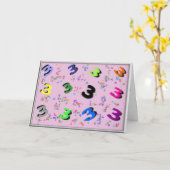 3本の指を持って来い! カード (黄色い花)