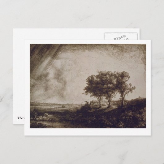 3本の木 ポストカード (正面/裏面)