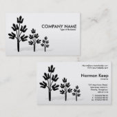 3本の木 – 白黒 名刺 (正面/裏面)