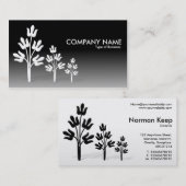 3本の木 – 白黒II 名刺 (正面/裏面)