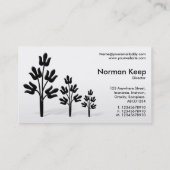 3本の木 – 白黒II 名刺 (裏面)