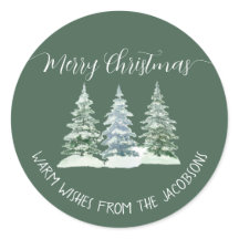 3本の松の木のルーストックサググリーン メリークリスマス