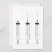 3本の注射器 招待状 (正面)