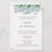 3本の羽のヴィンテージの孔雀の結婚式 (正面)