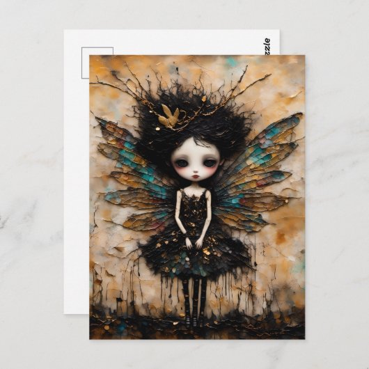 3本の脚を持つ小さくて愛らしい妖精 ポストカード (正面/裏面)