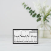 3本の賢い歯の白い歯科医の名刺 名刺 (スタンド正面)