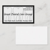3本の賢い歯の白い歯科医の名刺 名刺 (正面/裏面)