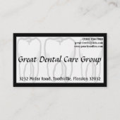 3本の賢い歯の白い歯科医の名刺 名刺 (正面)
