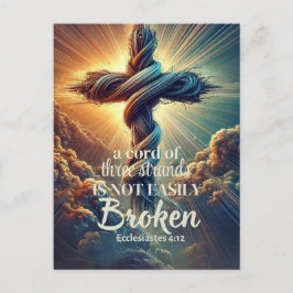 "3本の鎖のコード" Ecclesiastes 4:12 ポストカード
