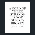 3本の鎖の紐はすぐに壊れない ポスター<br><div class="desc">3本の鎖の紐は早く壊れない。-Ecclesiastes 4:12</div>