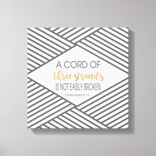 3本の鎖の紐は容易に壊れない キャンバスプリント (正面)