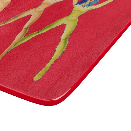 3本の長い脚を持つ女性スタンディングサンダー_コーブ  カッティングボード (角)