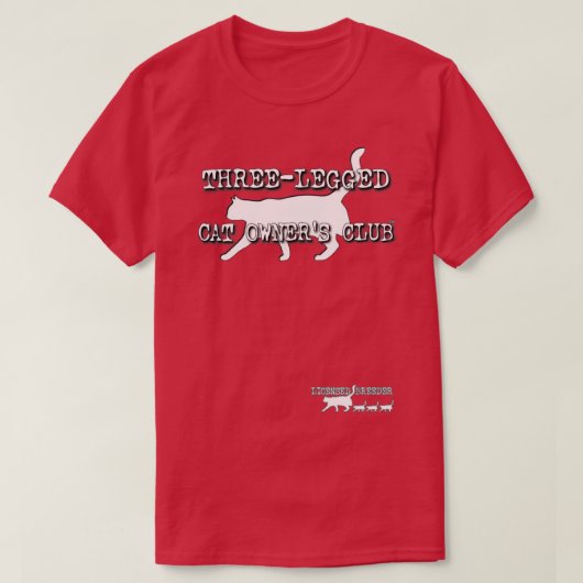 3本足キャットオーナーズクラブ Tシャツ (デザイン正面)