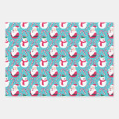 3枚おもしろいのクリスマステーマ包装紙 ラッピングペーパーシート (正面3)