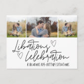 3枚おもしろいの写真の結婚式の日付を保存 案内ポストカード (正面)